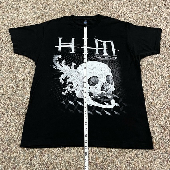 πΈ '19 H.I.M. Band HIM Tears On Tape 2013 Album Skull Intense Art Soft Tee - Picture 8 of 15